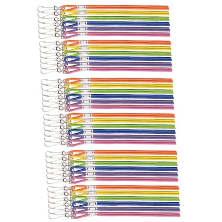 Champion Sports Assorted Neon Nylon Lanyards, Assorted Colors, PK36 127ASST